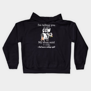 cow lady present idea for mamma Kids Hoodie